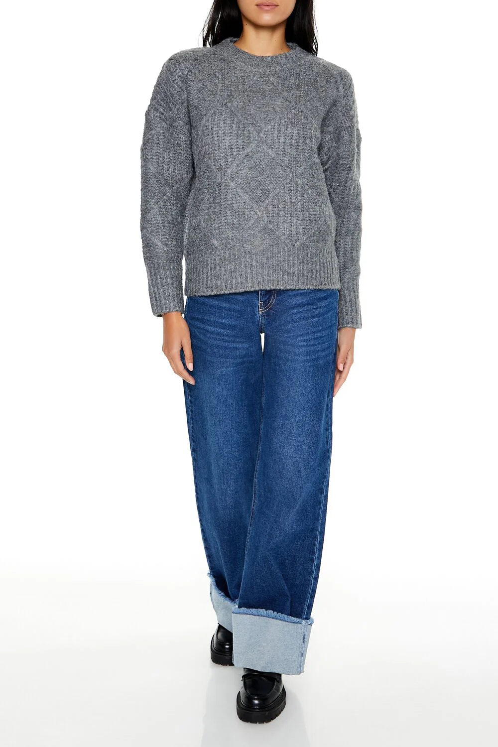 Textured Marled Knit Sweater - Image 2