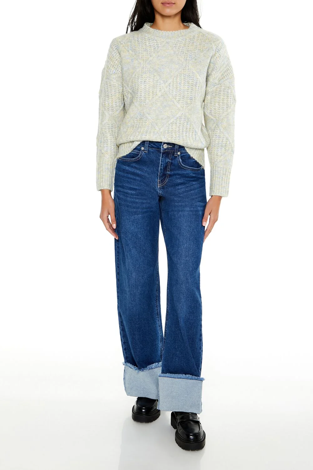 Textured Marled Knit Sweater - Image 7