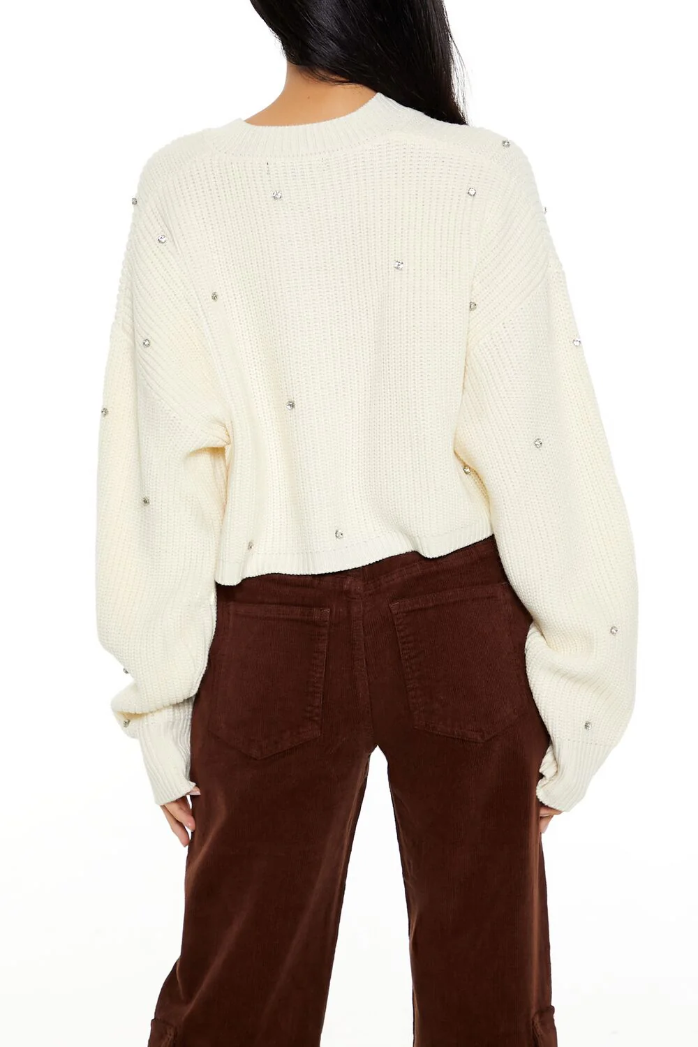 Faux Gem Cardigan Sweater - Image 5