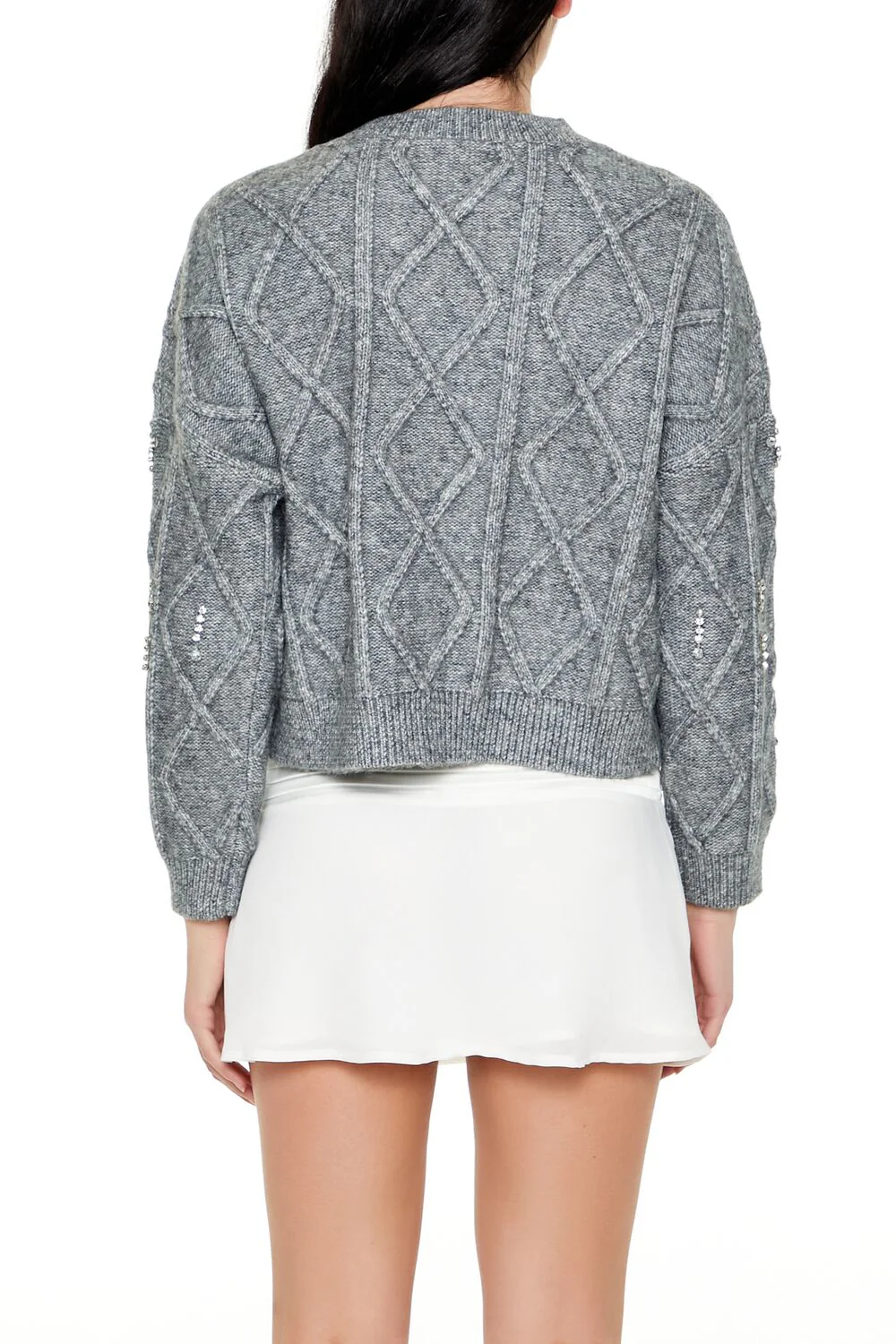 Marled Faux Gem Sweater - Image 5