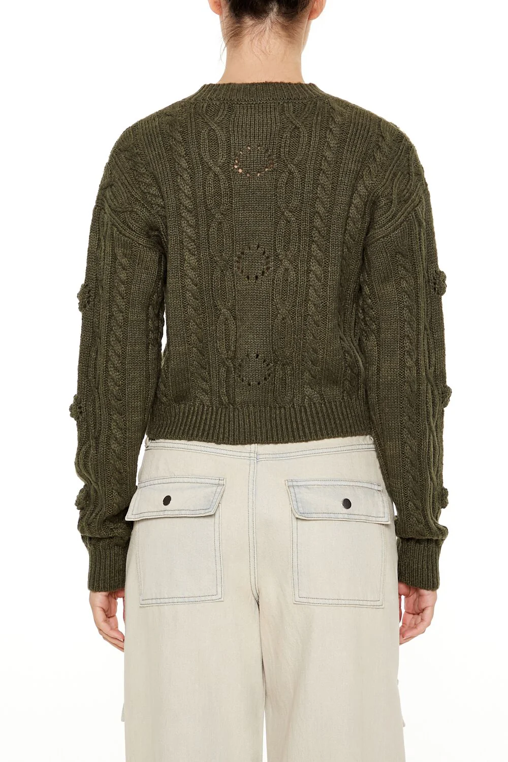 Rosette Cable Knit Sweater - Image 10
