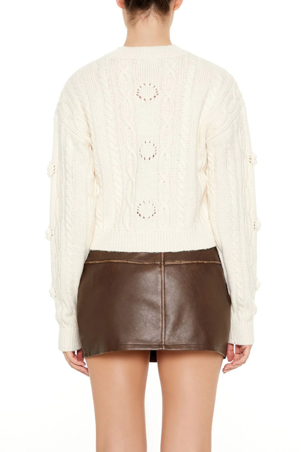 Rosette Cable Knit Sweater - Image 5