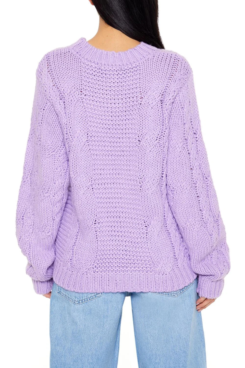 Ribbed-Trim Cable Knit Sweater - Image 5