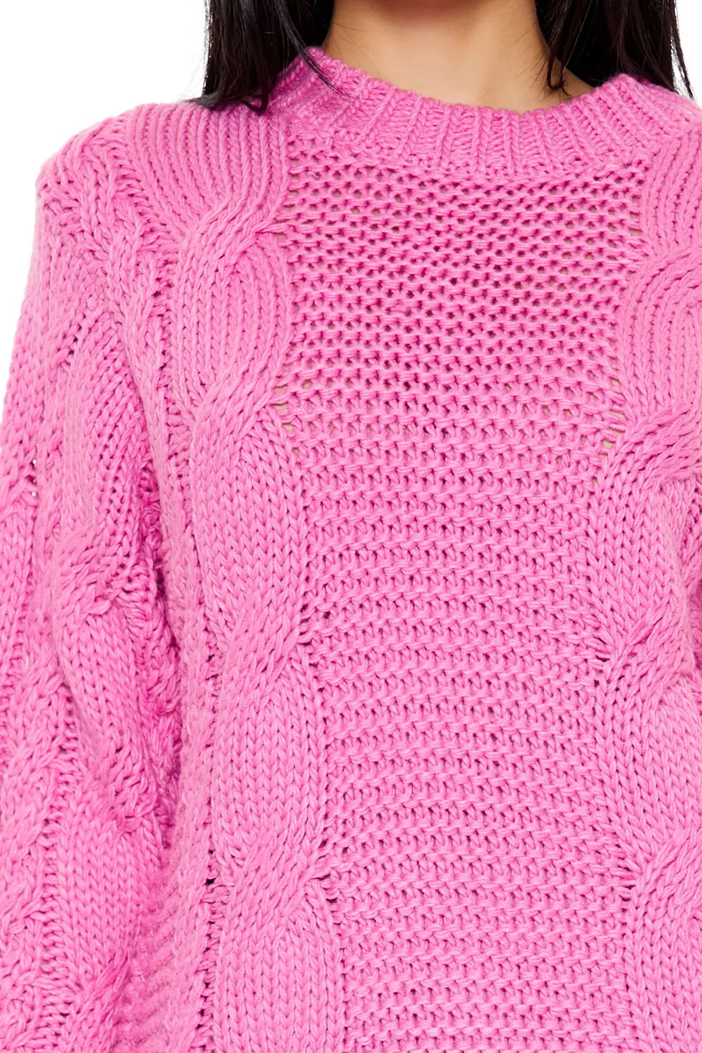 Ribbed-Trim Cable Knit Sweater - Image 8