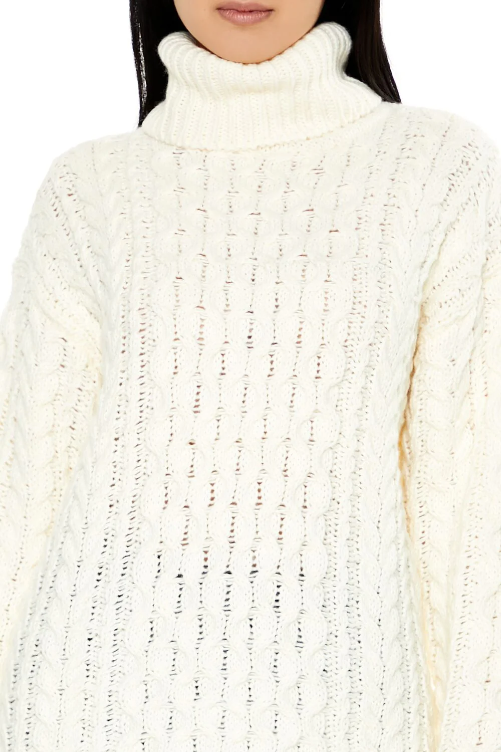 Cable Knit Turtleneck Sweater - Image 3