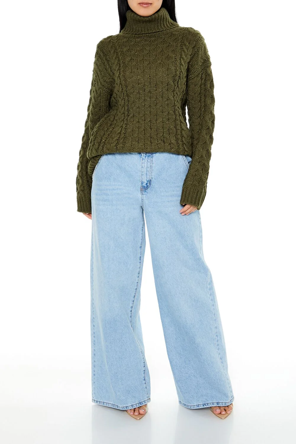Cable Knit Turtleneck Sweater - Image 7