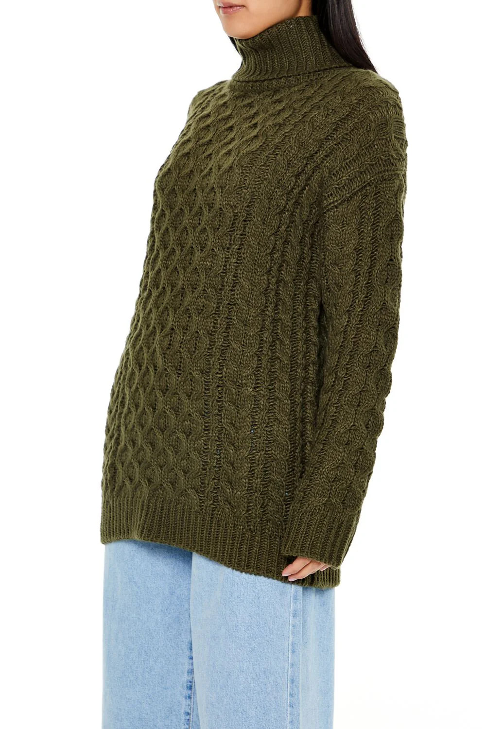 Cable Knit Turtleneck Sweater - Image 9