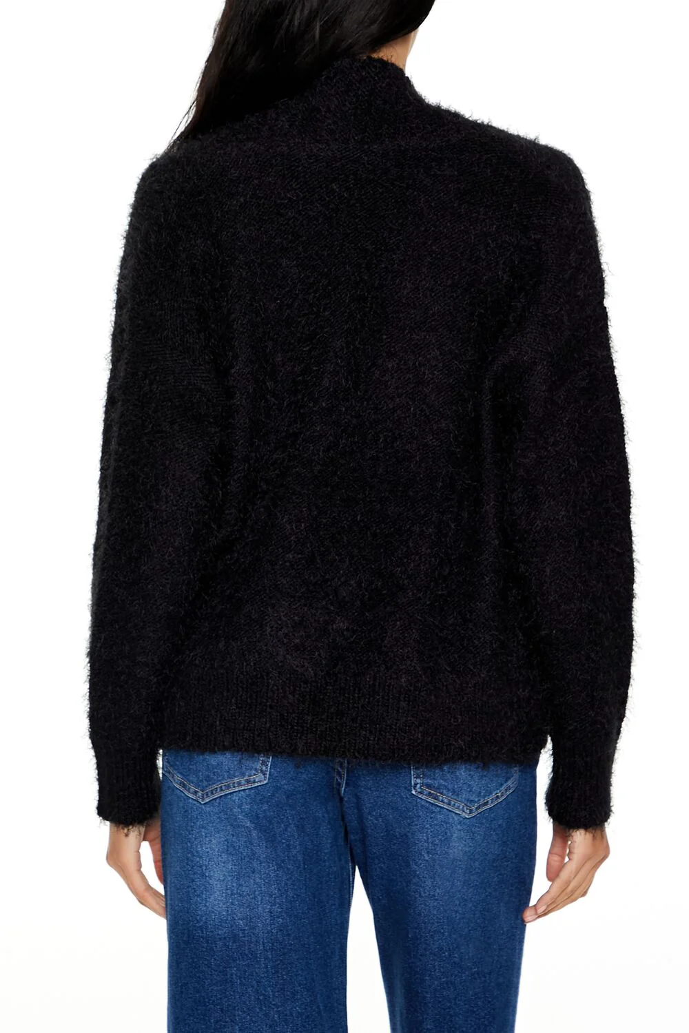 Fuzzy Knit Cardigan Sweater - Image 5