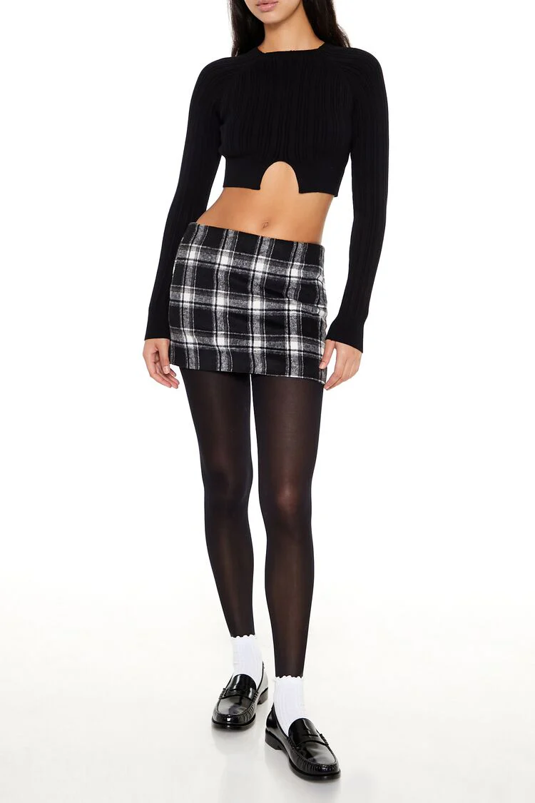 Ribbed Cutout Sweater - Image 2