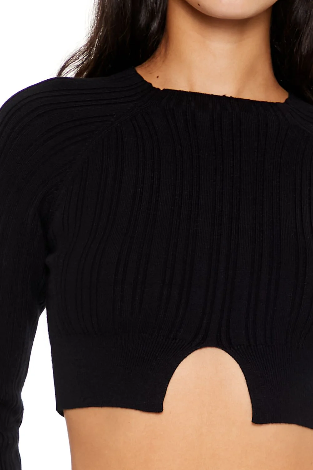 Ribbed Cutout Sweater - Image 3