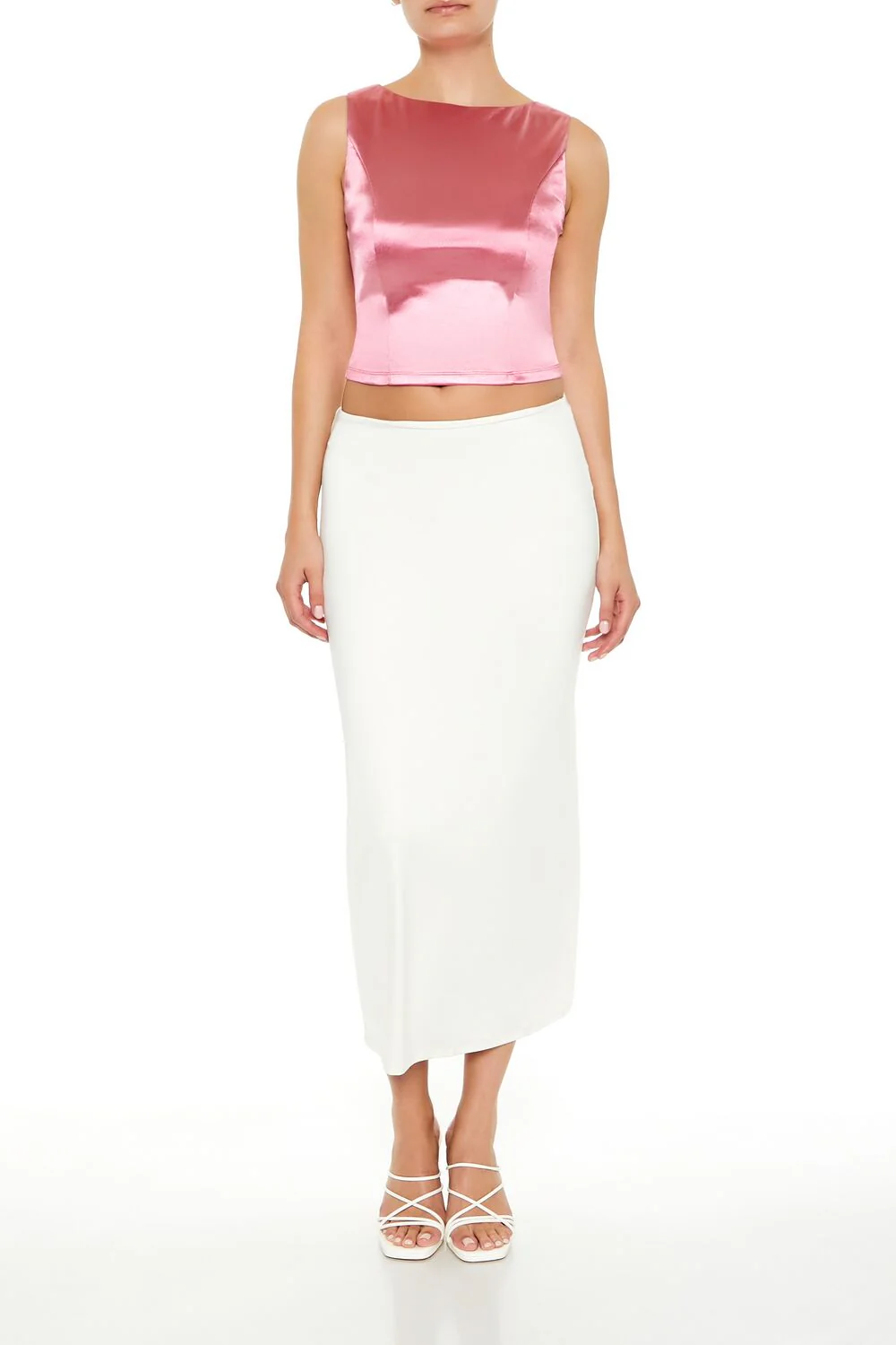 Sleeveless Satin Tank Top - Image 13