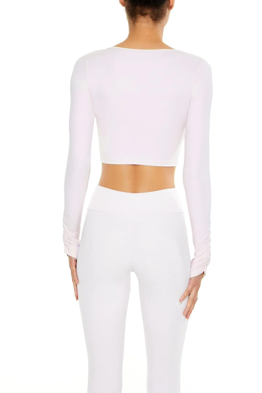 Active Ruched Thumbhole Crop Top - Image 5