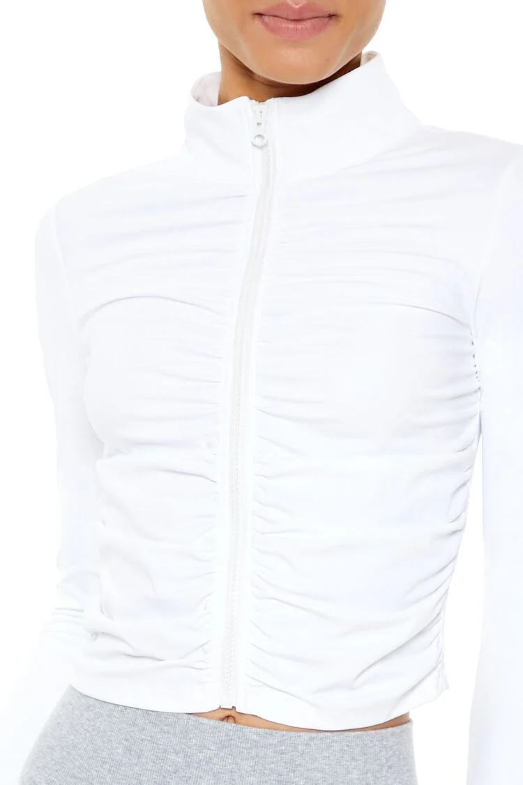 Active Ruched Zip-Up Jacket - Image 3