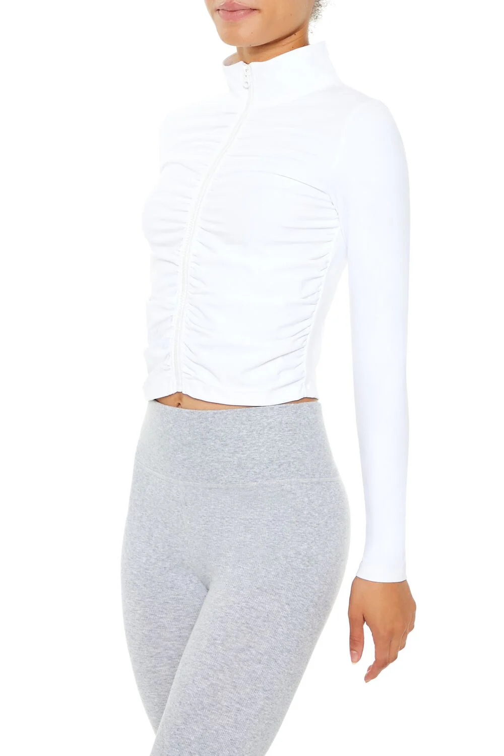 Active Ruched Zip-Up Jacket - Image 4