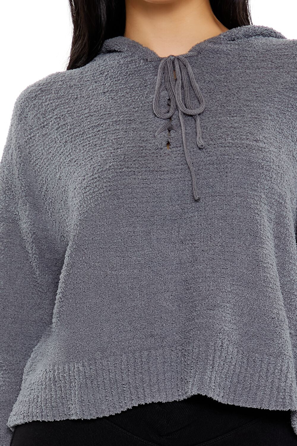 Hooded Lace-Up Sweater - Image 13