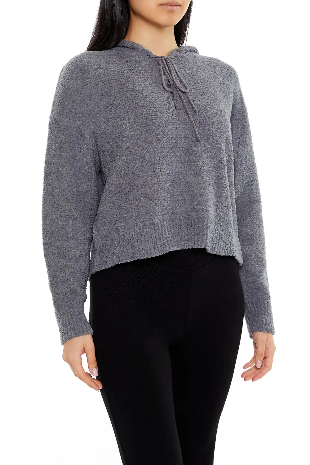 Hooded Lace-Up Sweater - Image 14