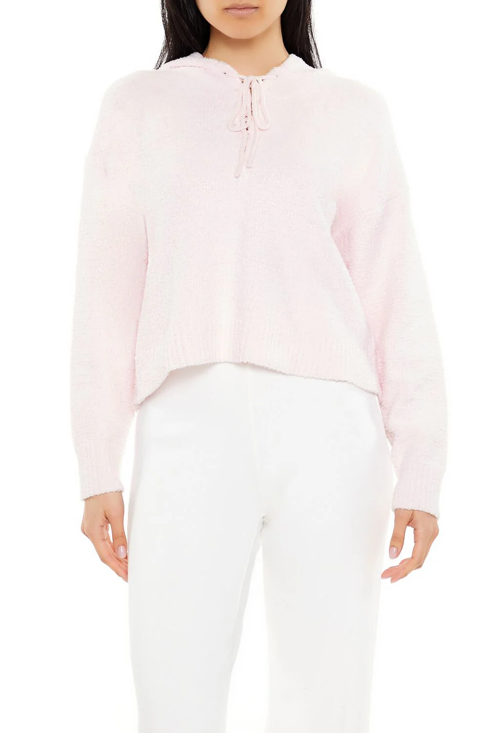 Hooded Lace-Up Sweater - Image 6