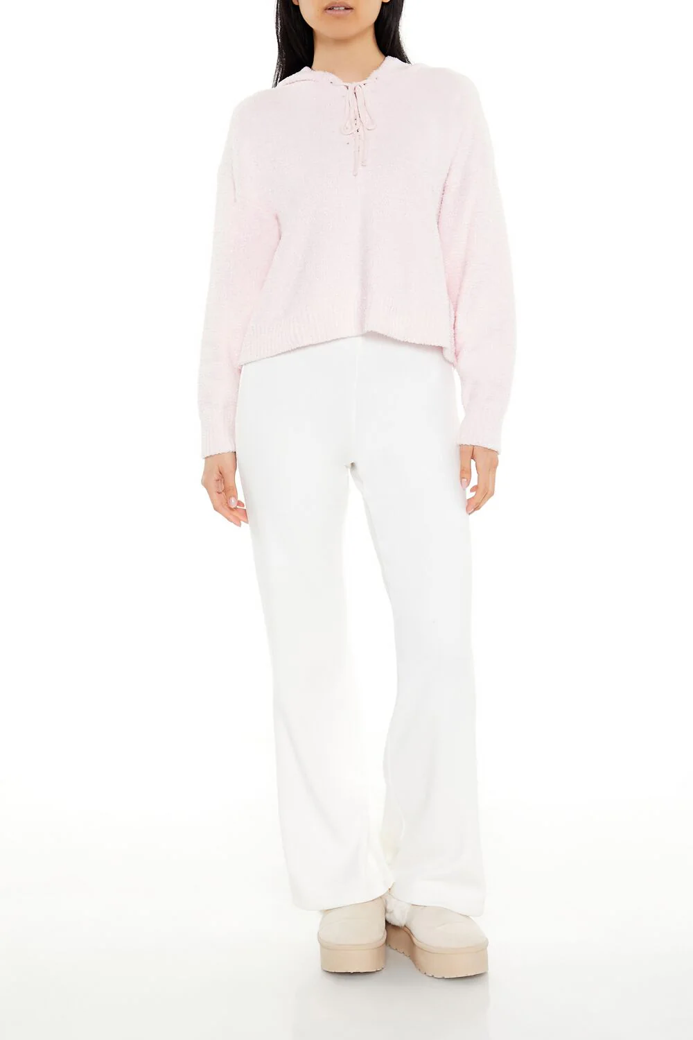Hooded Lace-Up Sweater - Image 7