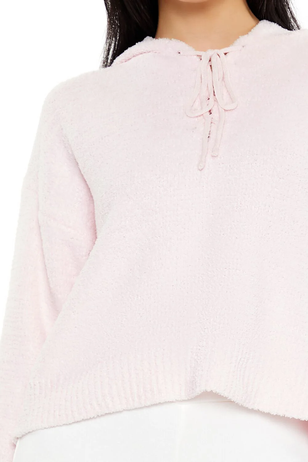 Hooded Lace-Up Sweater - Image 8