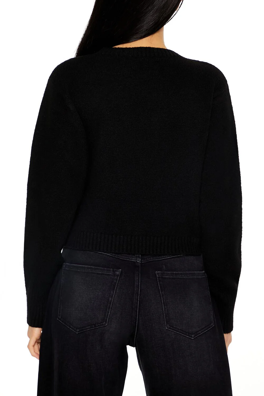 Cropped Crew Sweater - Image 5