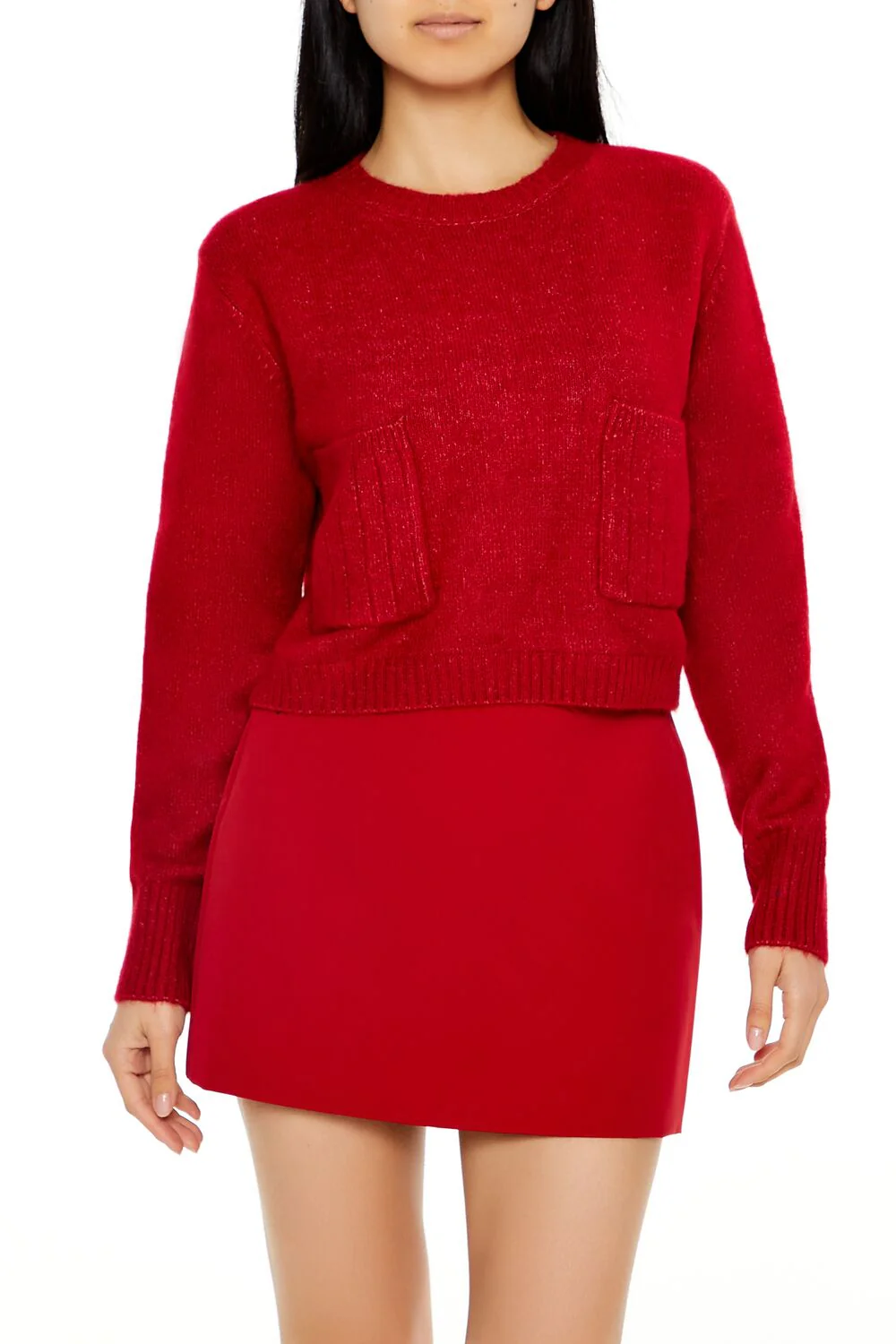 Cropped Crew Sweater - Image 6