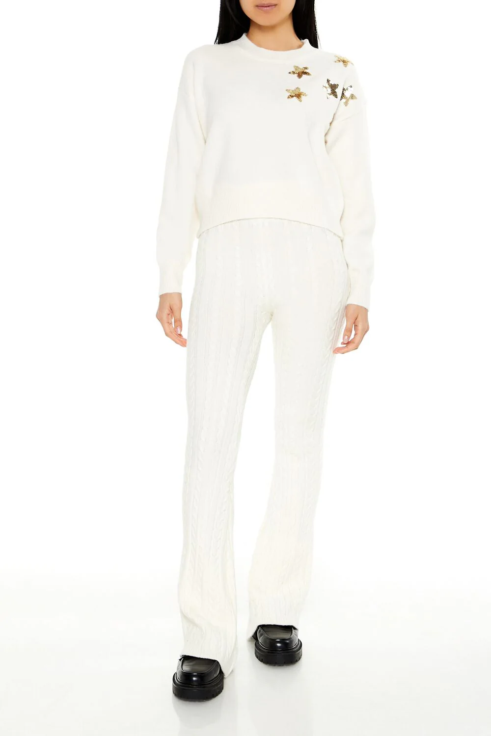Sequin Star Drop-Sleeve Sweater - Image 2