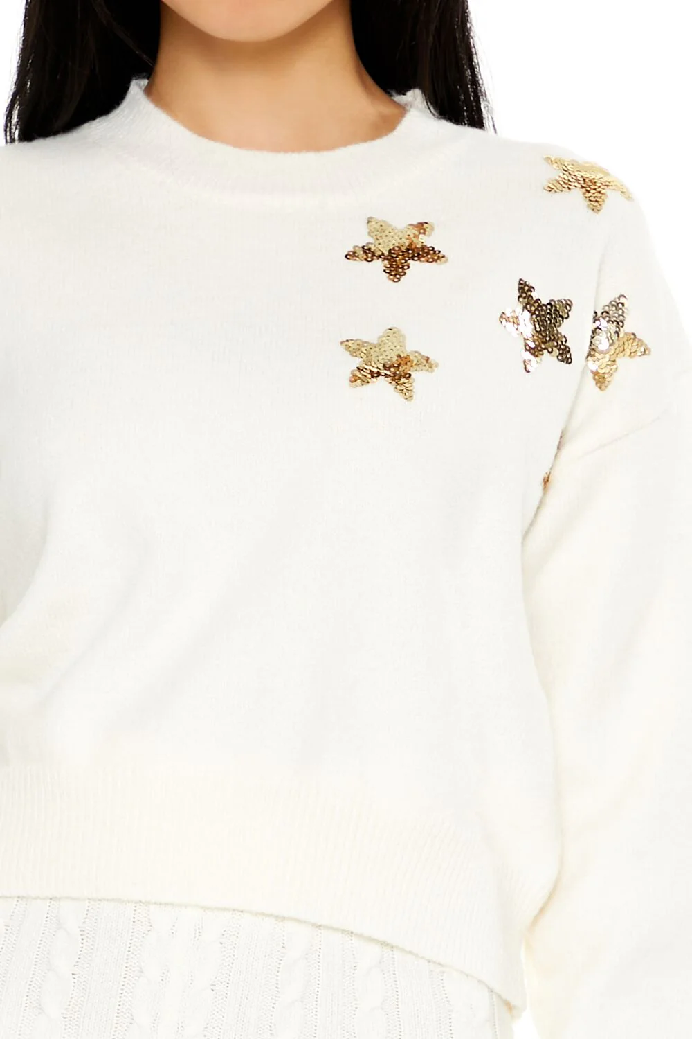 Sequin Star Drop-Sleeve Sweater - Image 3
