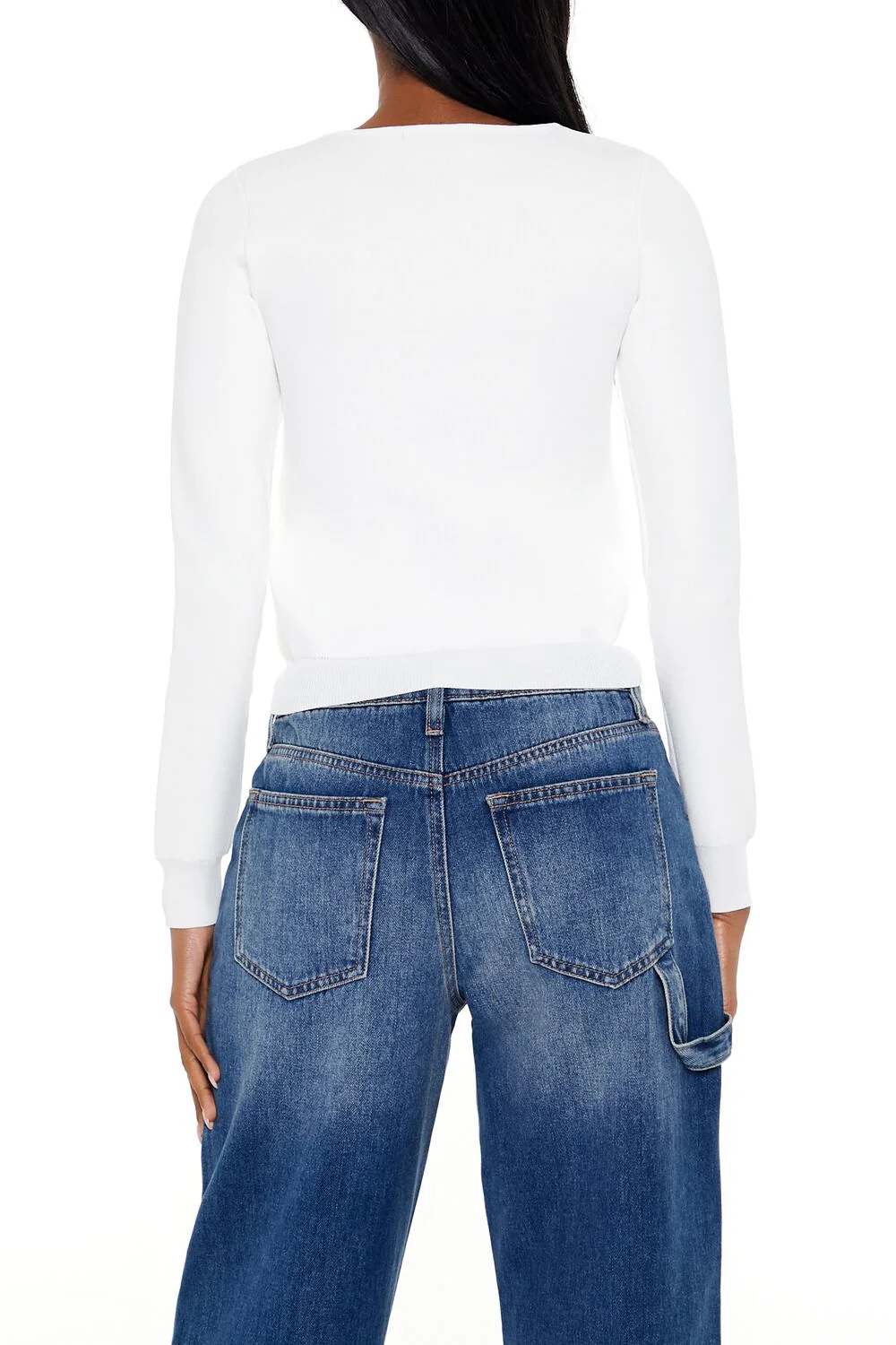 Faux Gem Cutout Sweater - Image 10