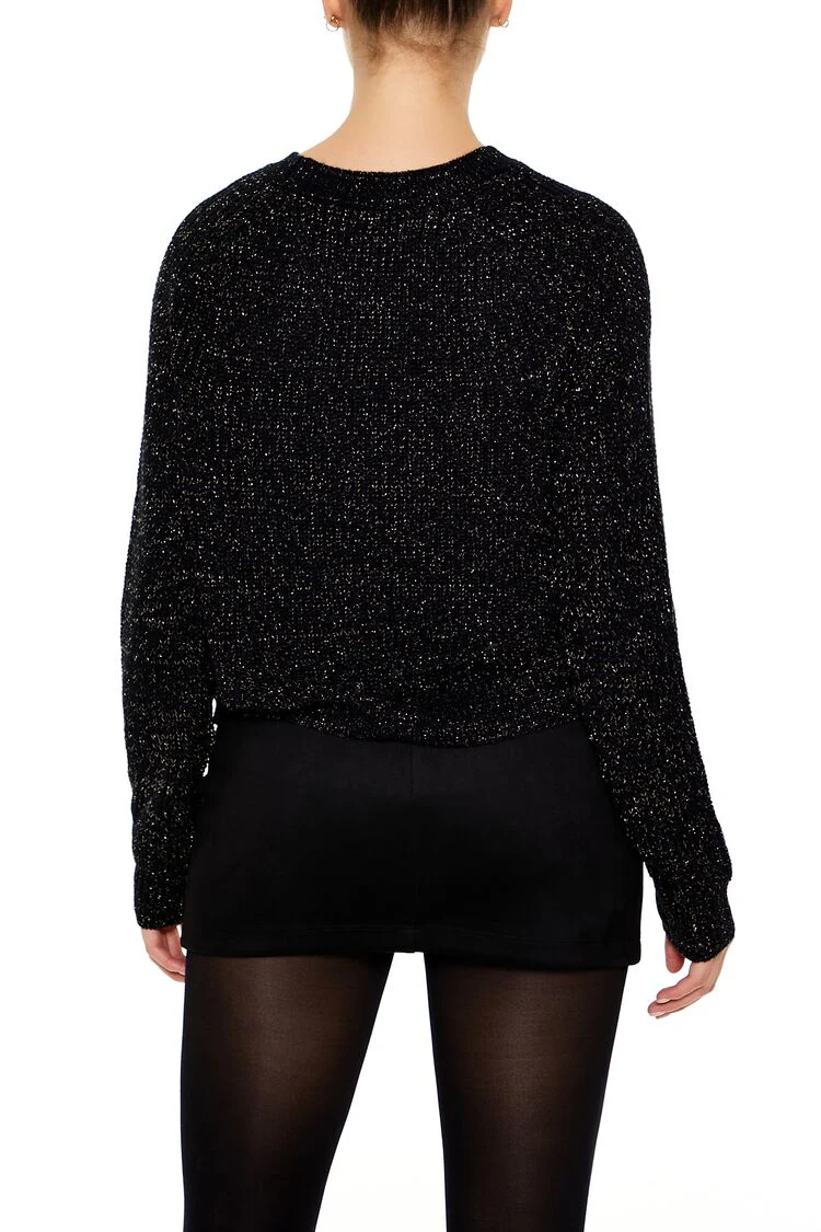 Metallic Knit Raglan Sweater - Image 10