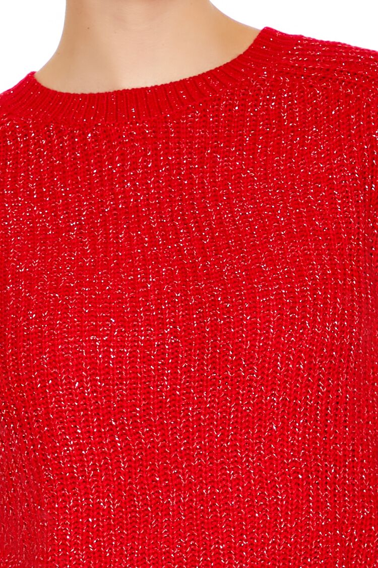 Metallic Knit Raglan Sweater - Image 4