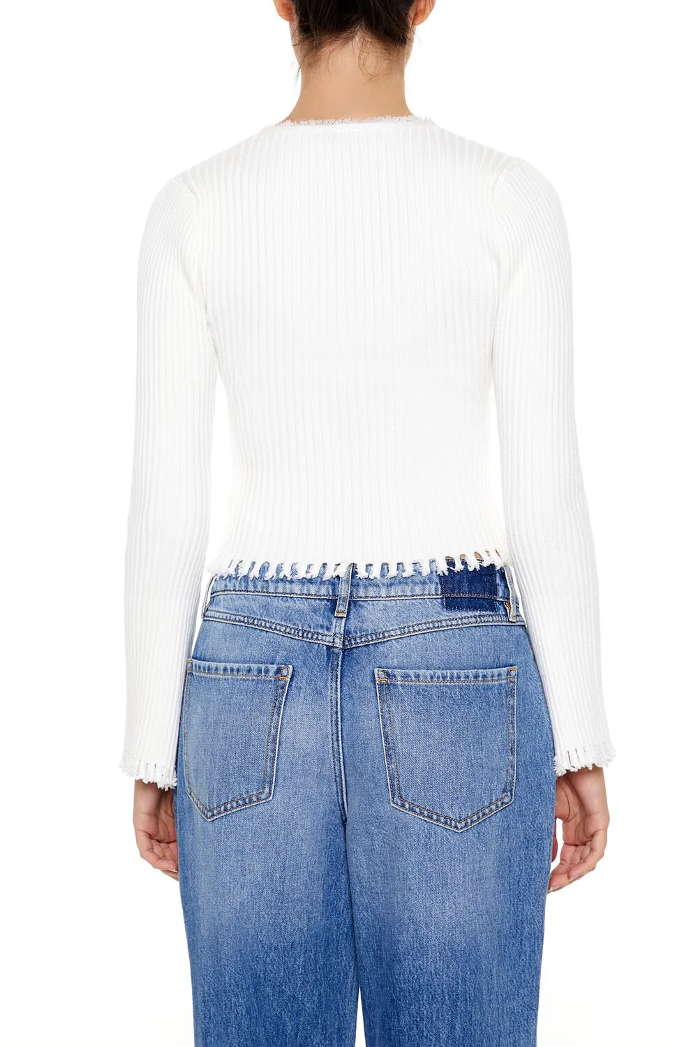 Frayed Cardigan Sweater - Image 10