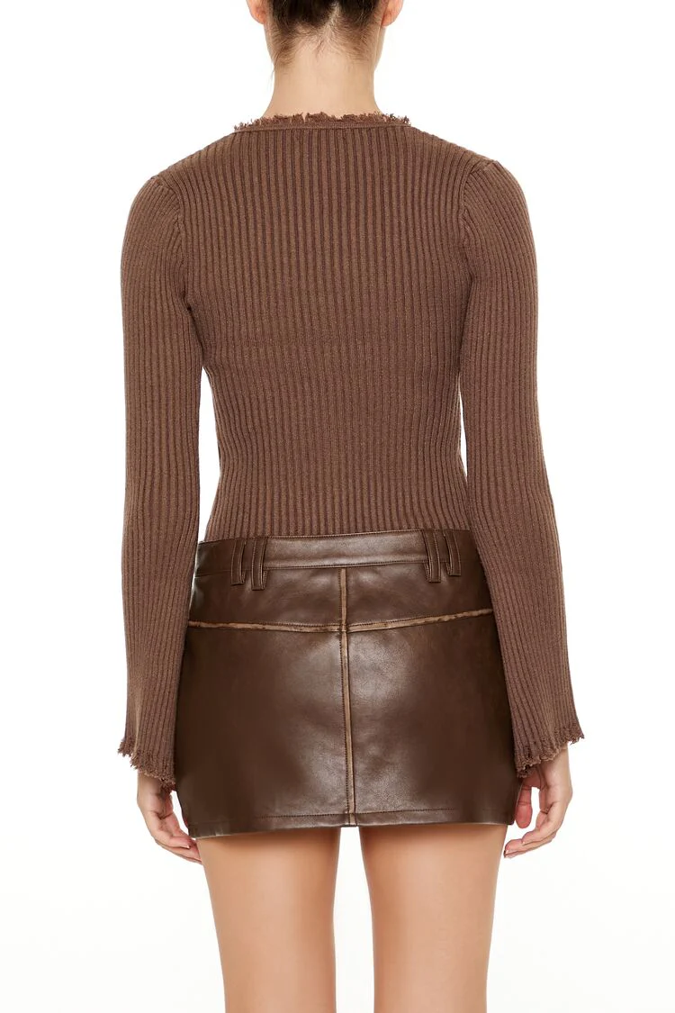 Frayed Cardigan Sweater - Image 5