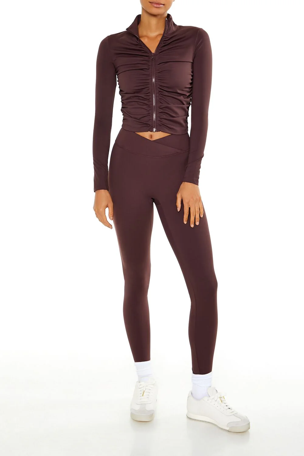 Active Ruched Zip-Up Jacket - Image 2