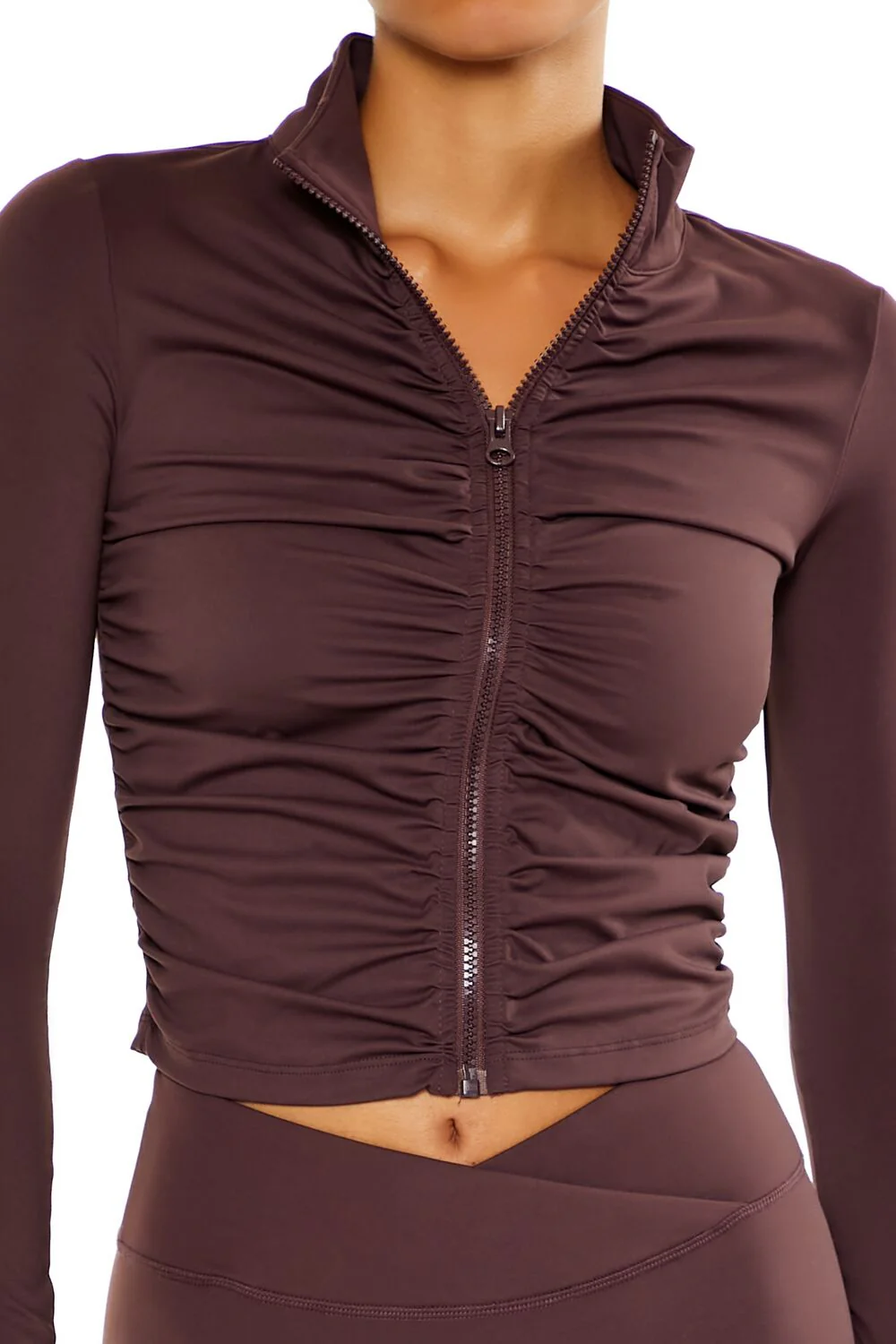 Active Ruched Zip-Up Jacket - Image 3