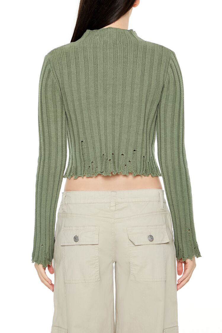 Distressed Mock Neck Sweater - Image 10