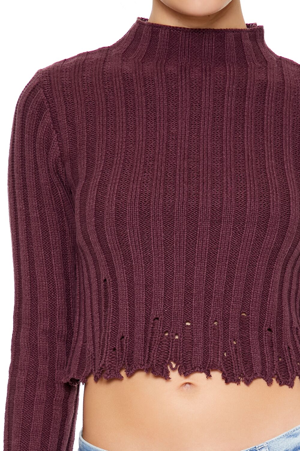Distressed Mock Neck Sweater - Image 13