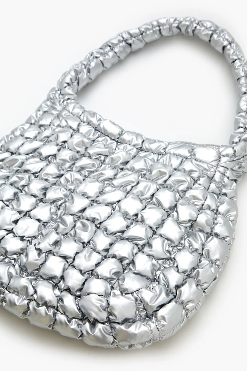 Quilted Metallic Tote Bag - Image 3