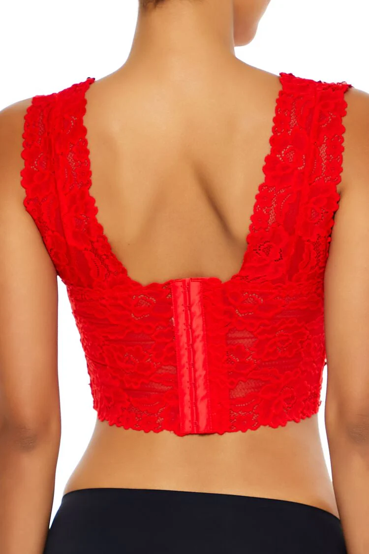 Sequin Lace Lingerie Crop Top - Image 5