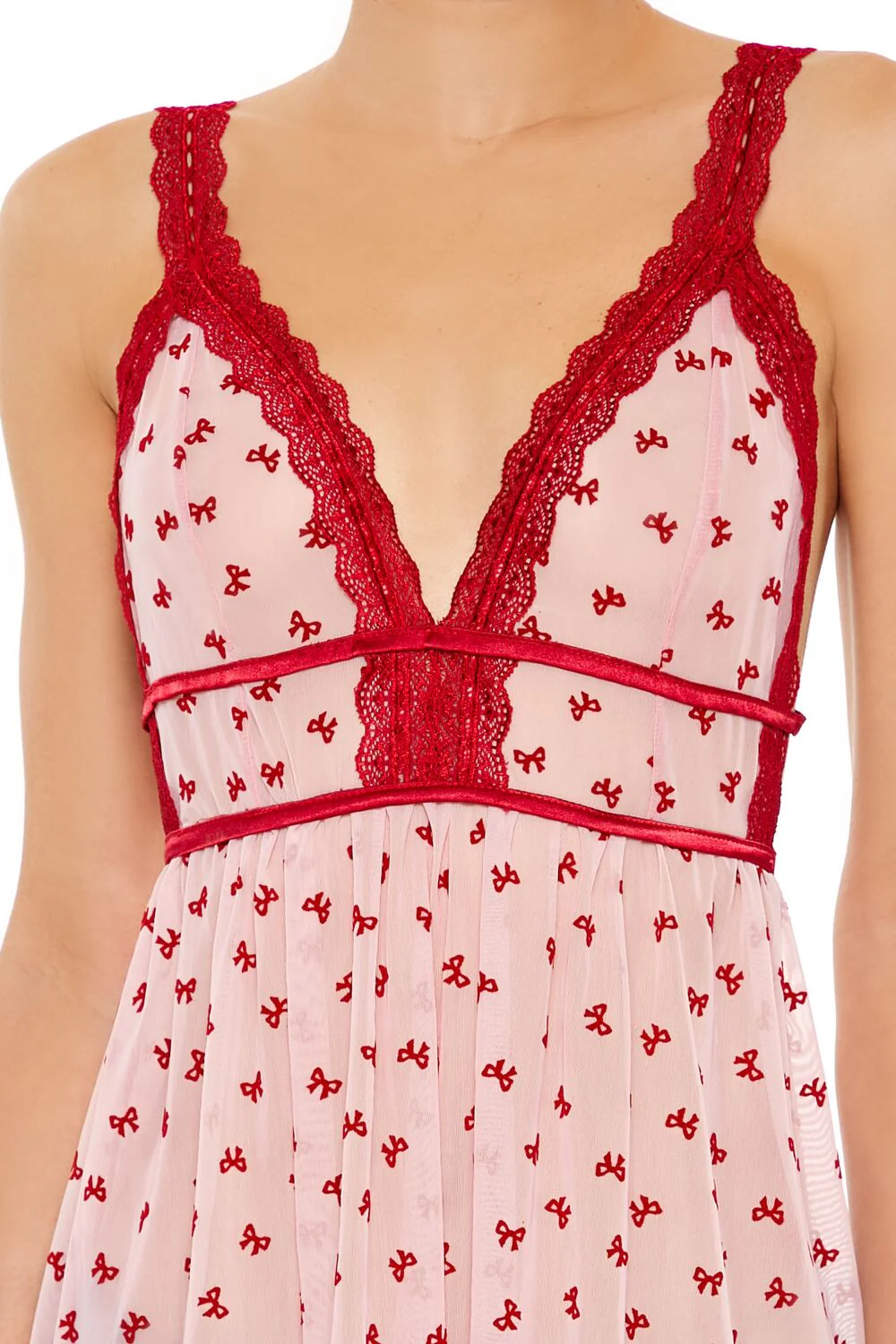 Bow Lingerie Mini Slip Dress - Image 5