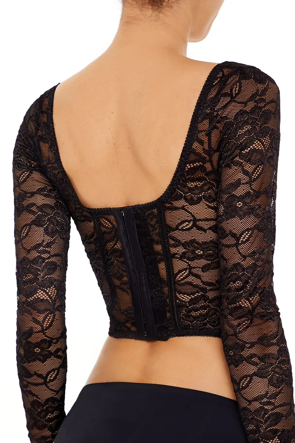 Lace Lingerie Corset Crop Top - Image 4