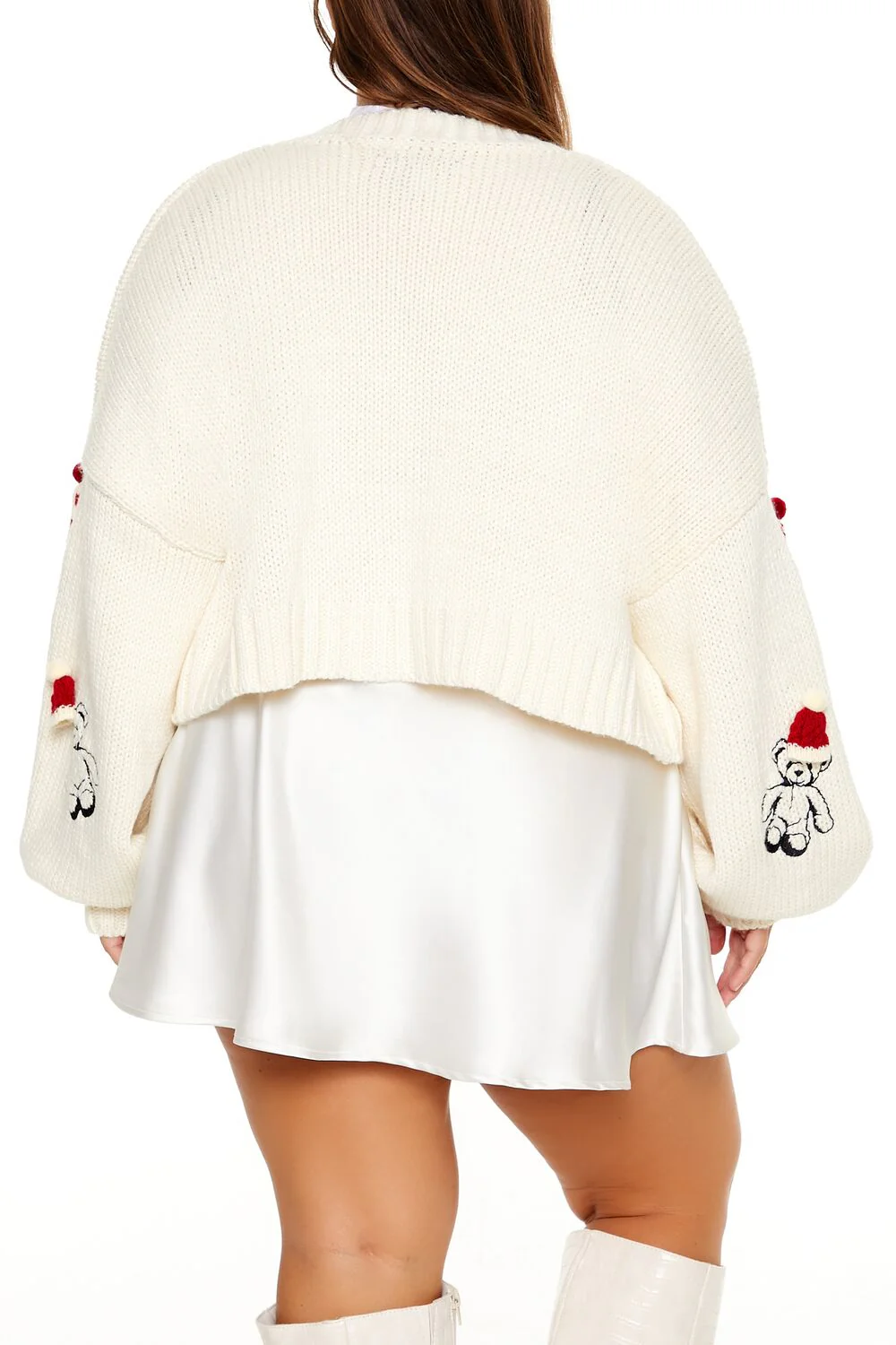 Plus Size Teddy Bear Cardigan Sweater - Image 5