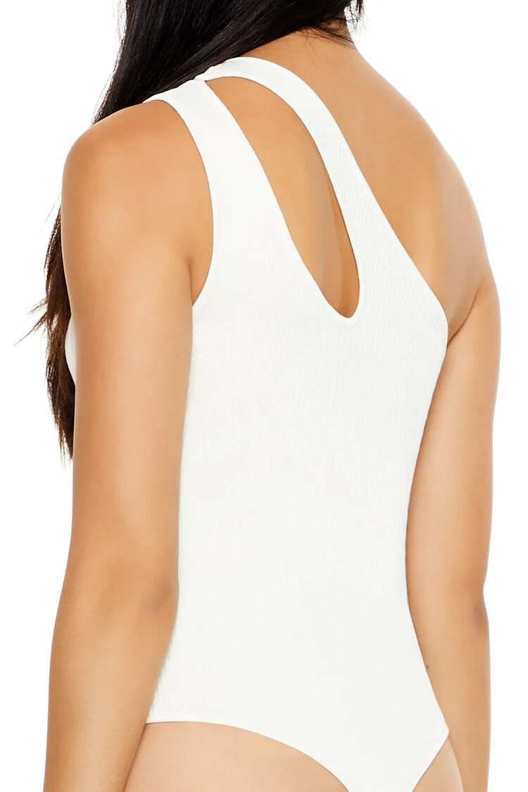 Sweater-Knit One-Shoulder Bodysuit - Image 4