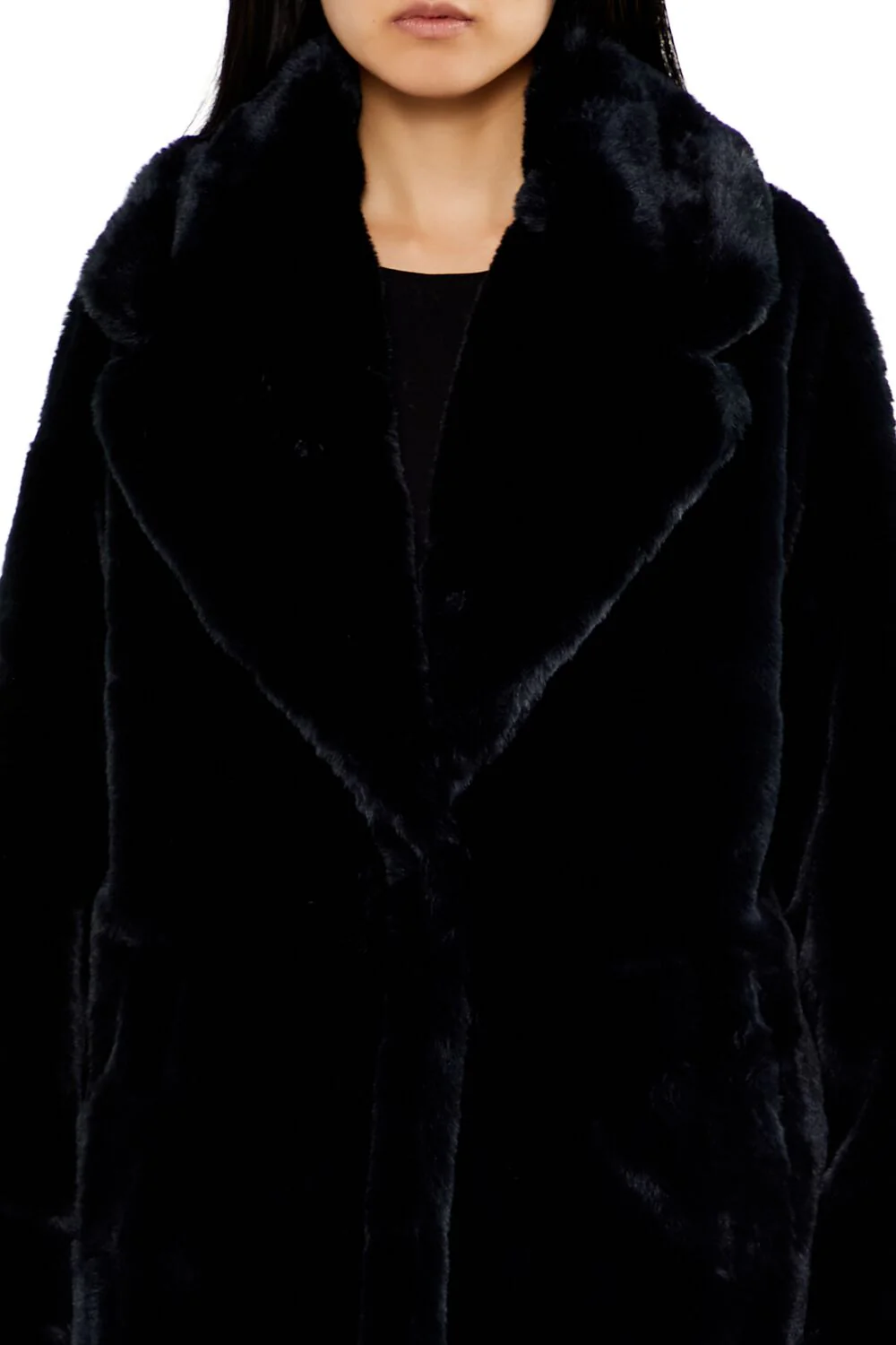 Faux Fur Longline Coat - Image 5