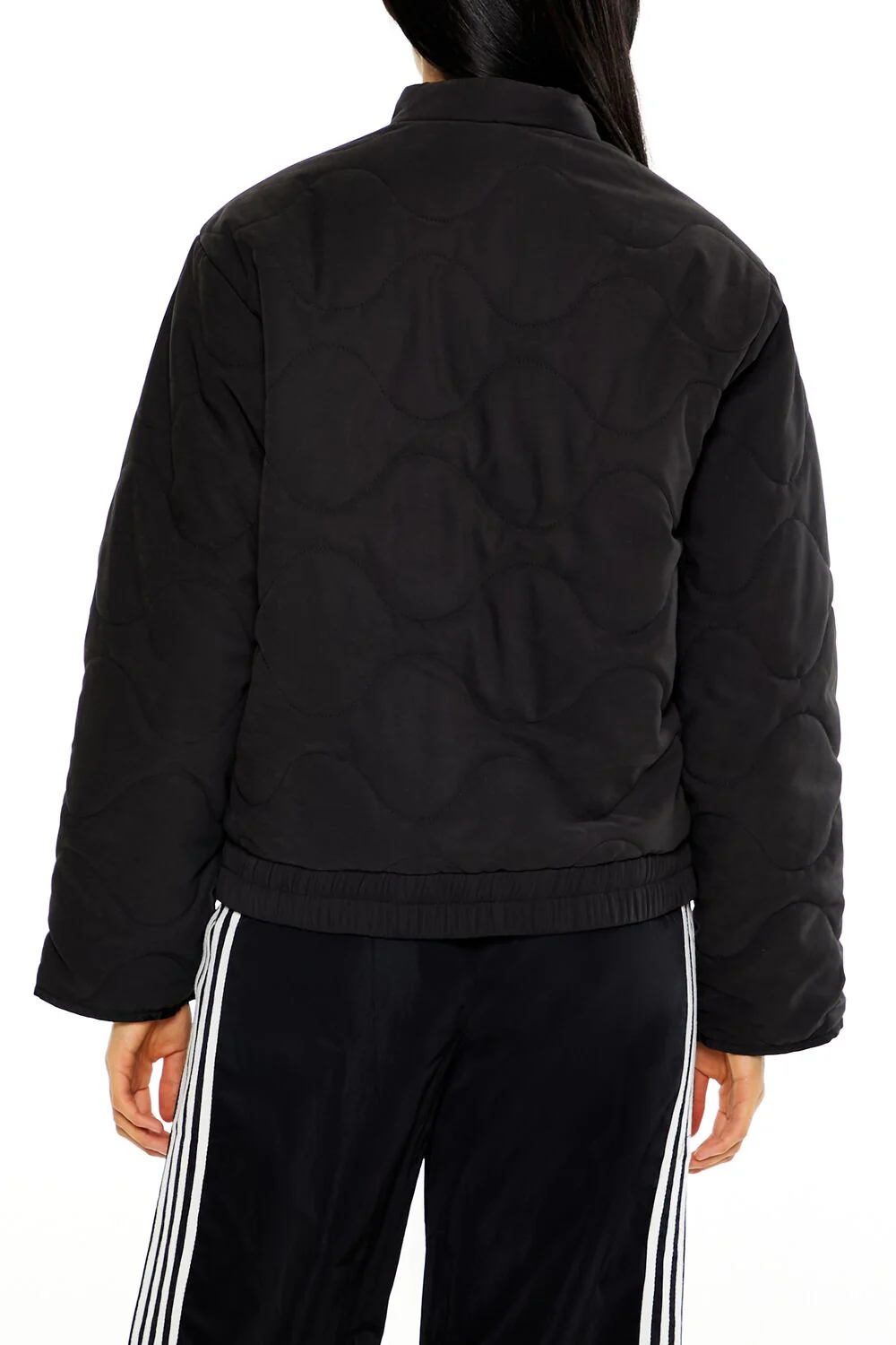Abstract Quilted Zip-Up Jacket - Image 5