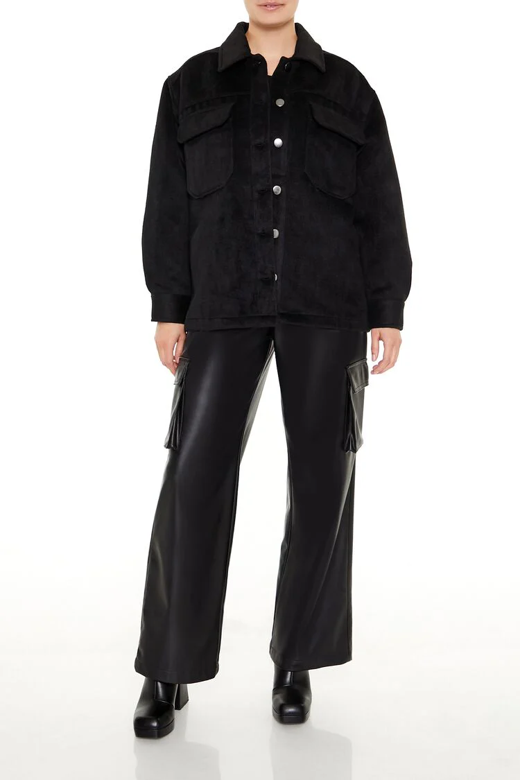 Plus Size Faux Suede Shacket - Image 2
