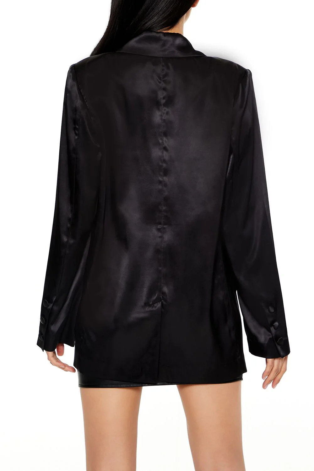 Satin Double-Breasted Blazer - Image 5