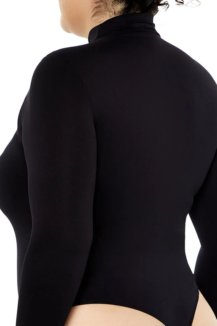 Plus Size Seamless Mock Neck Bodysuit - Image 10