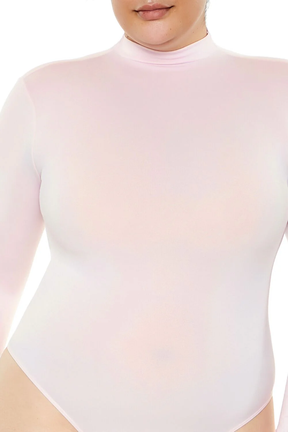 Plus Size Seamless Mock Neck Bodysuit - Image 3