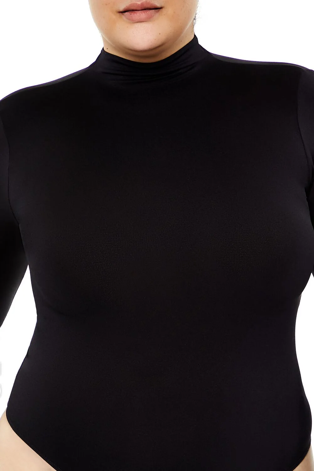 Plus Size Seamless Mock Neck Bodysuit - Image 8