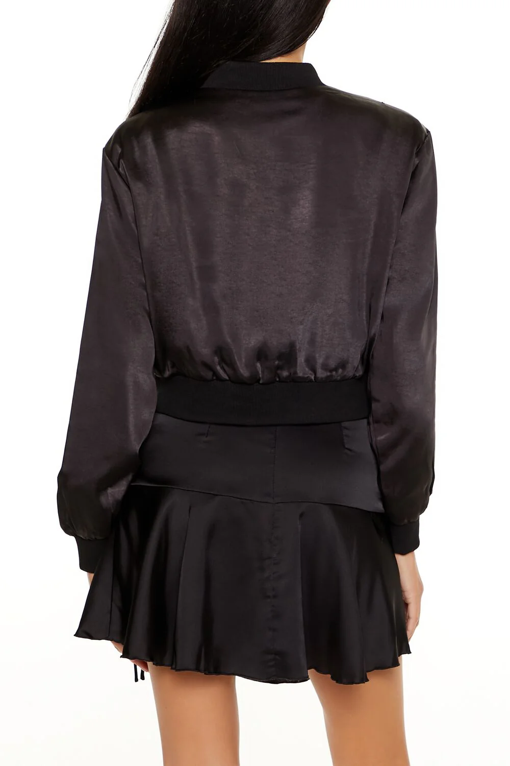 Rhinestone Charm Bomber Jacket - Image 5